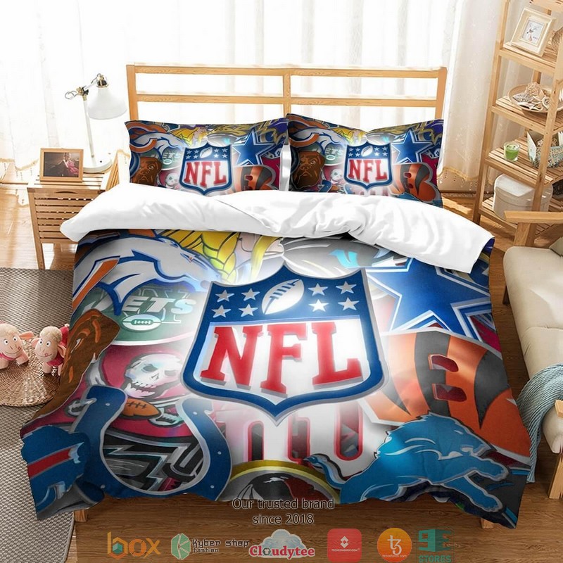 NFL_Logo_Teams_Blue_Duvet_Cover_Bedroom_Set