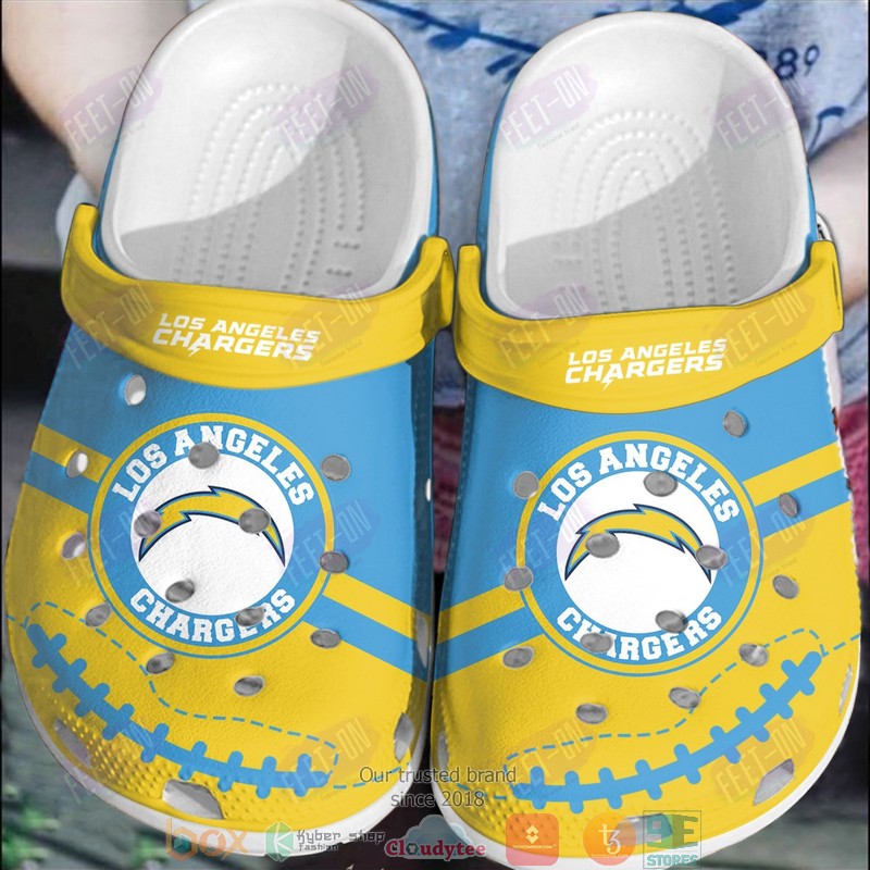 NFL_Los_Angeles_Chargers_Blue_Yellow_Crocband_Clogs