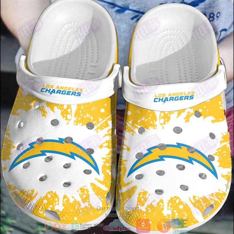 NFL_Los_Angeles_Chargers_yellow_white_Crocband_Clogs