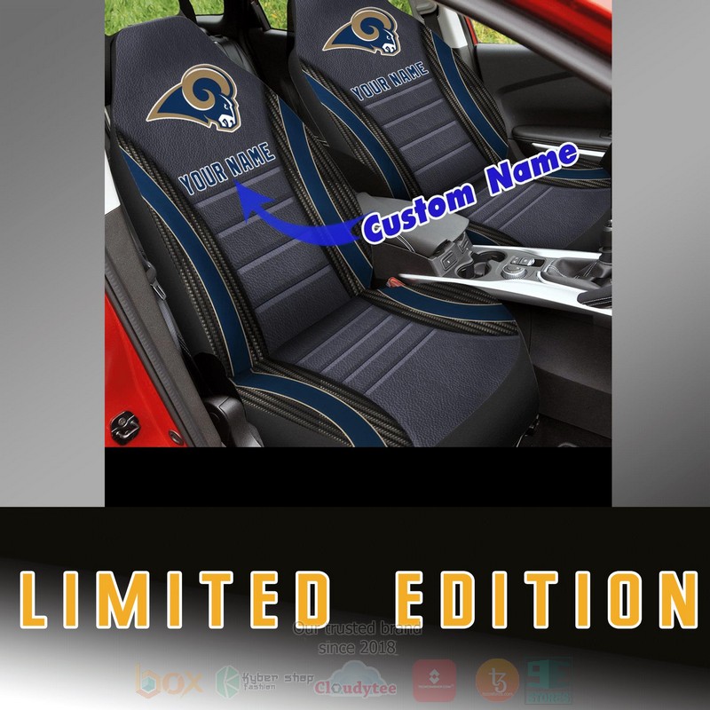 NFL_Los_Angeles_Rams_Custom_Name_Car_Seat_Cover_1