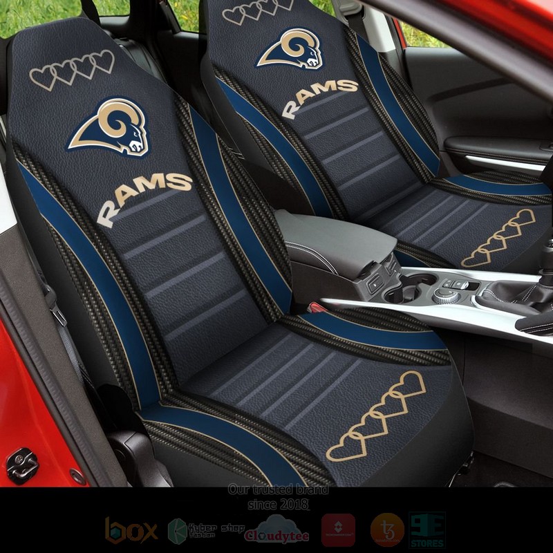 NFL_Los_Angeles_Rams_Grey_Car_Seat_Cover