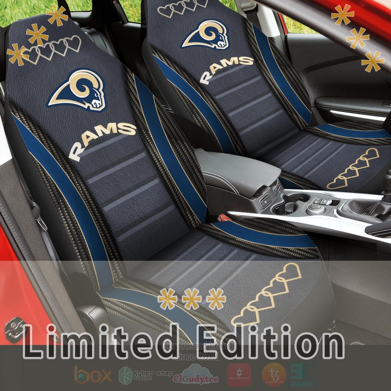 NFL_Los_Angeles_Rams_Grey_Car_Seat_Cover_1