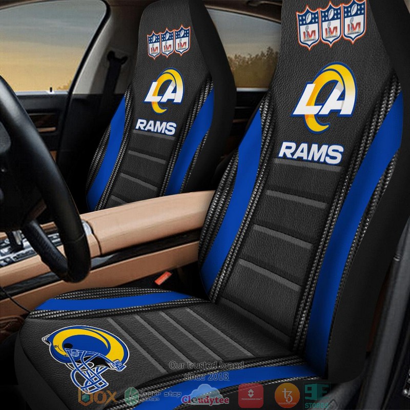 NFL_Los_Angeles_Rams_Super_Bowl_LVI_2022_Black_Car_Seat_Covers_1