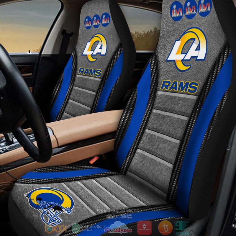 NFL_Los_Angeles_Rams_Super_Bowl_LVI_2022_Blue_Grey_Car_Seat_Covers_1