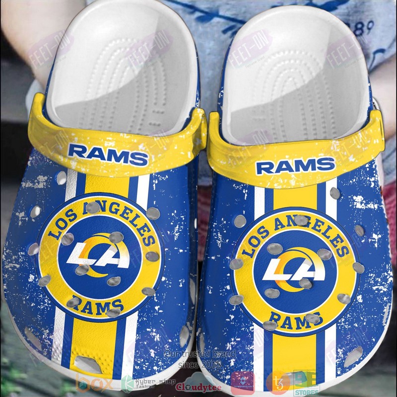 NFL_Los_Angeles_Rams_blue_yellow_Crocband_Clogs