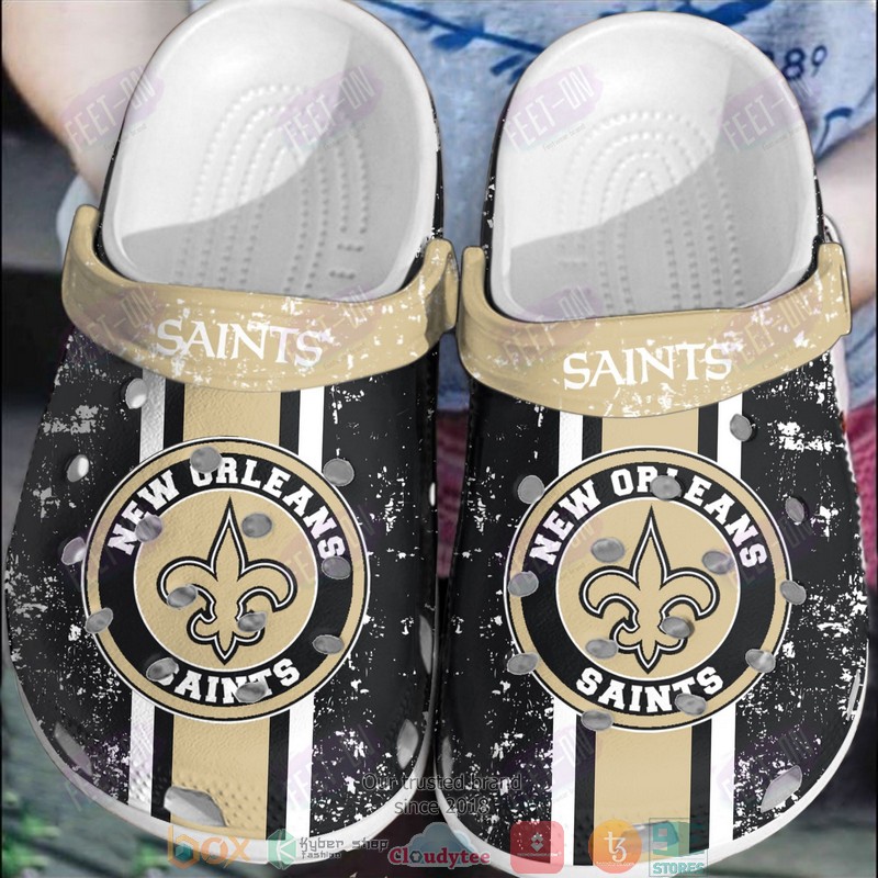 NFL_New_Orleans_Saints_Black_Crocband_Crocs_Clog_Shoes