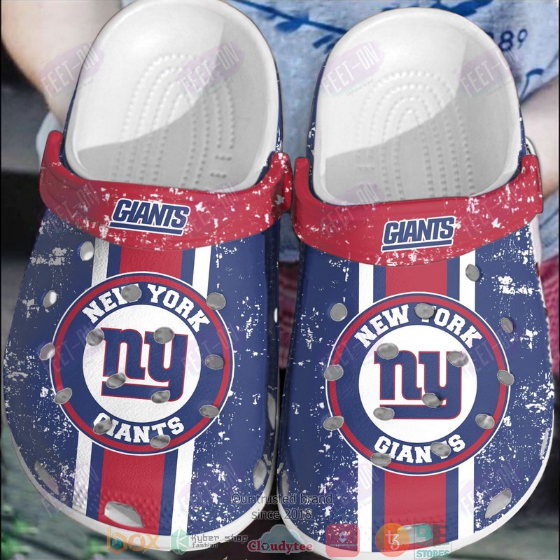 NFL_New_York_Giants_Red_navy_Crocband_Clogs