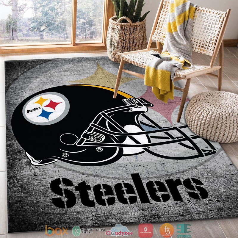 NFL_Pittsburgh_Steelers_Helmet_Football_Team_Rug_Carpet_1