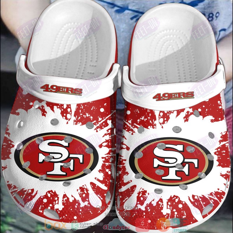 NFL_San_Francisco_49ers_Red-White_Crocband_Crocs_Clog_Shoes