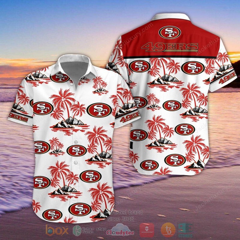 NFL_San_Francisco_49ers_palm_tree_Hawaiian_Shirt_Shorts