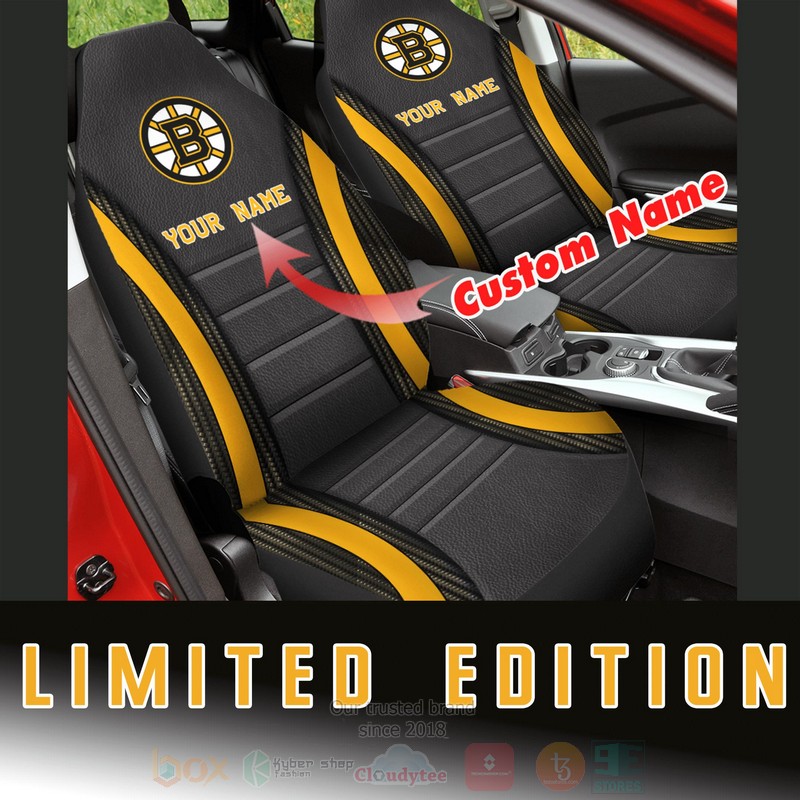 NHL_Boston_Bruins_Custom_Name_Car_Seat_Cover