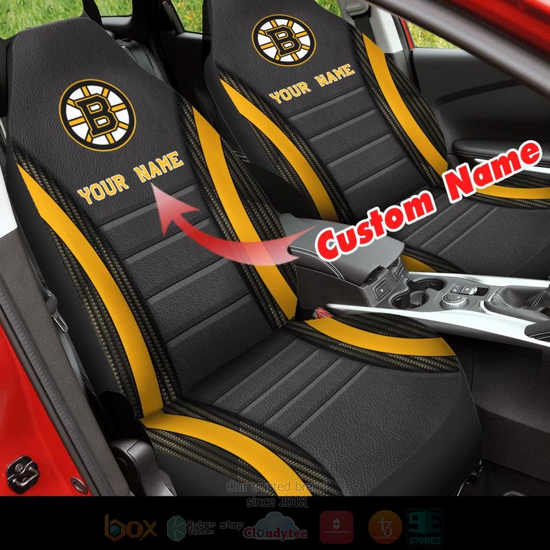 NHL_Boston_Bruins_Custom_Name_Car_Seat_Cover_1