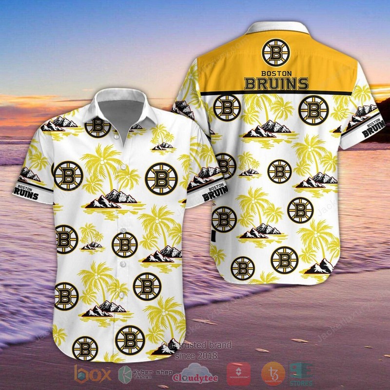 NHL_Boston_Bruins_palm_tree_Hawaiian_Shirt_Shorts