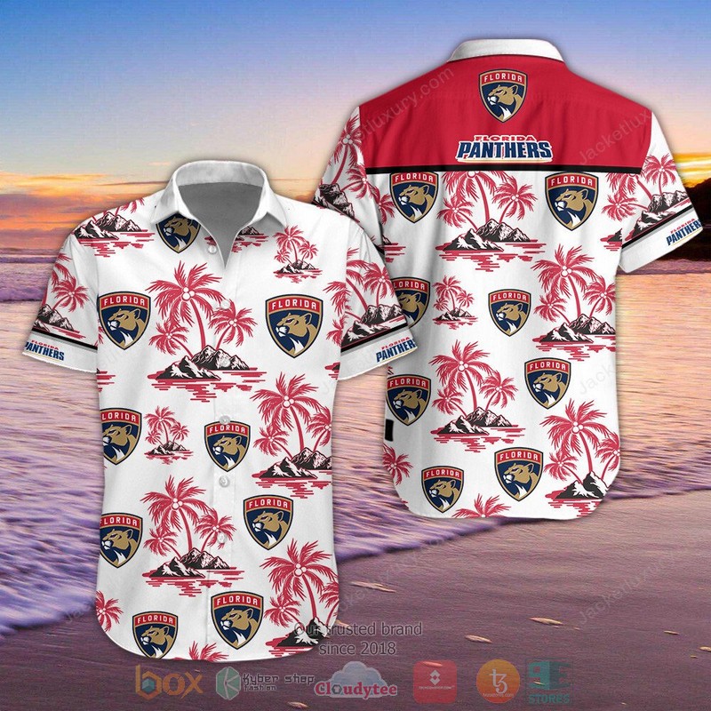 NHL_Florida_Panthers_palm_tree_Hawaiian_Shirt_Shorts