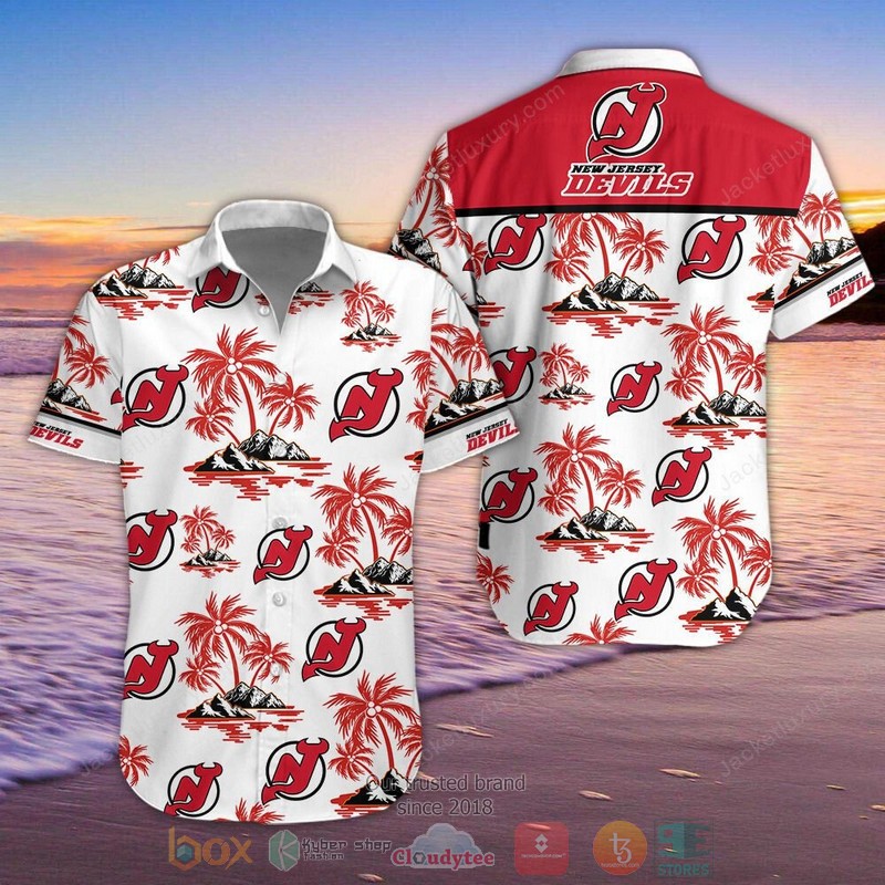 NHL_New_Jersey_Devils_palm_tree_Hawaiian_Shirt_Shorts