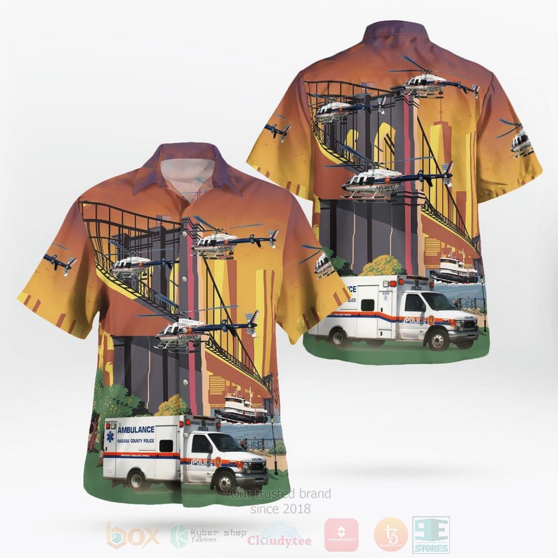 Nassau_County_Police_New_York_Yellow_Hawaiian_Shirt