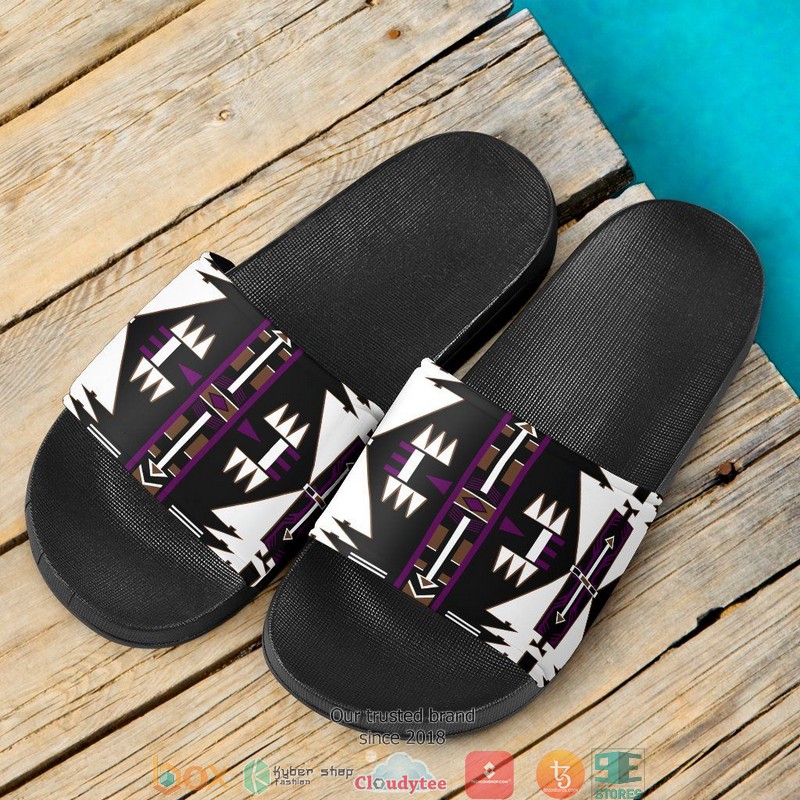 Native_American_Purple_Culture_Symbol_Slide_Sandal_1