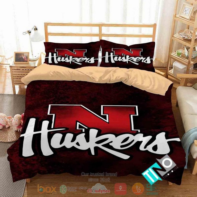 Nebraska_Cornhuskers_NCAA_Logo_red_Bedding_Set