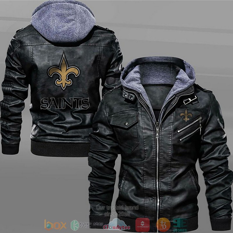 New_Orleans_Saints_Black_Brown_Leather_Jacket