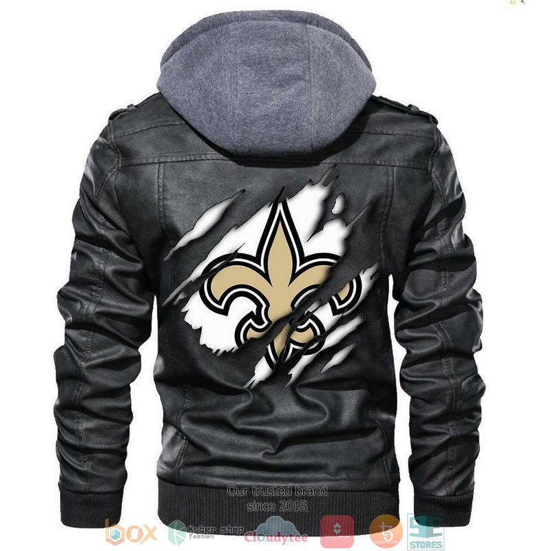 New_Orleans_Saints_NFL_Football_Black_Leather_Jacket