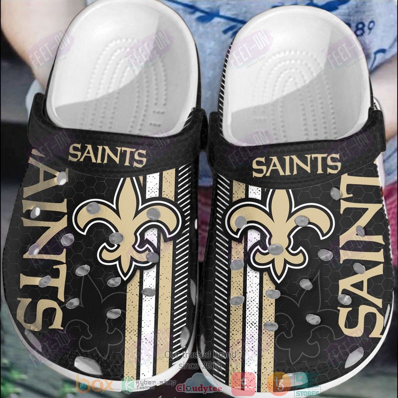 New_Orleans_Saints_NFL_logo_black_crocs_crocband_clog