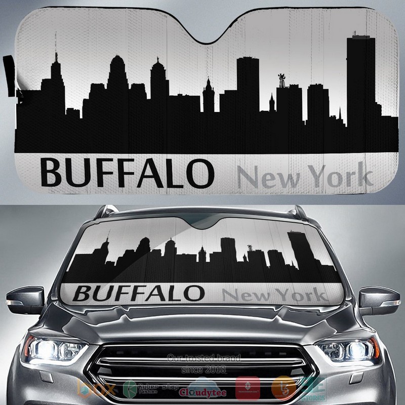 New_York_Buffalo_Skyline_Car_Sunshade