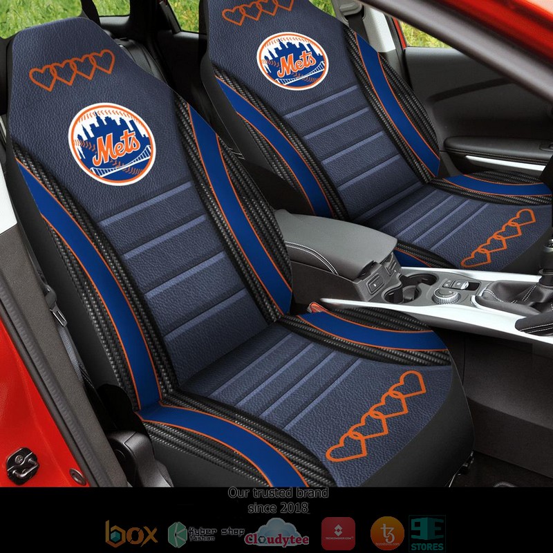 New_York_Mets_Orange_heart_Car_Seat_Covers