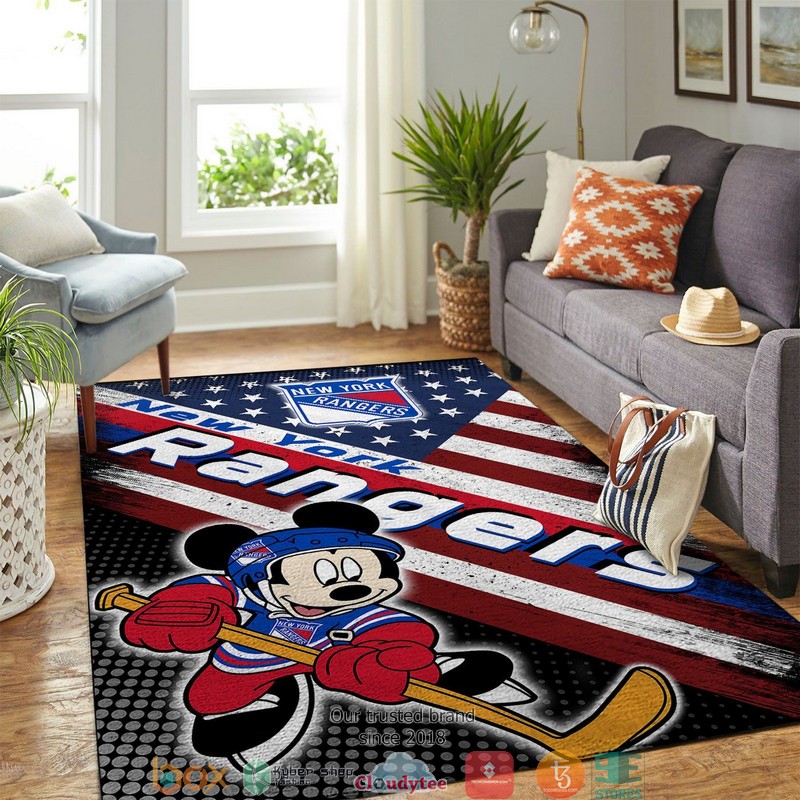New_York_Rangers_NHL_Team_Logo_Mickey_Style_Rug_Carpet_1