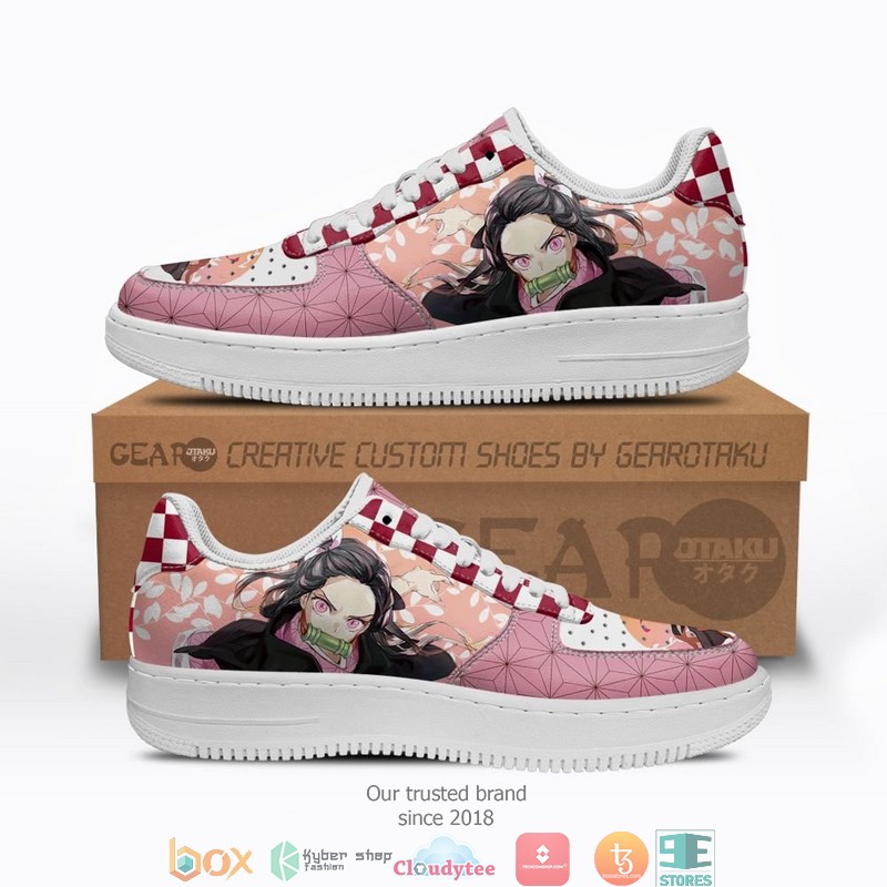Nezuko_Kimetsu_Anime_Gifts_Idea_For_Fan_Nike_Air_Force_Sneaker_Shoes