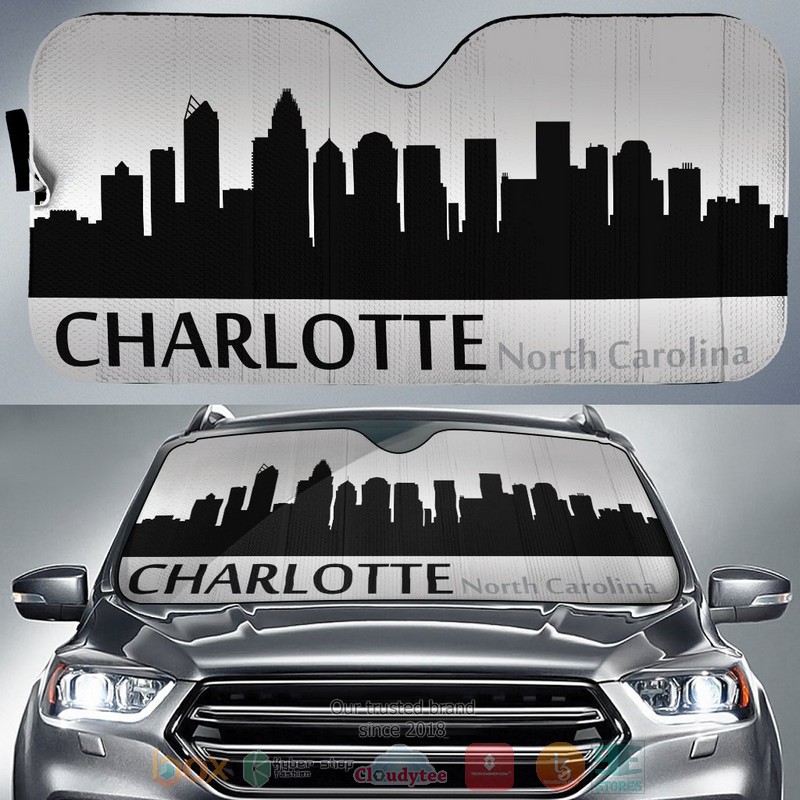 North_Carolina_Charlotte_Skyline_Car_Sunshade