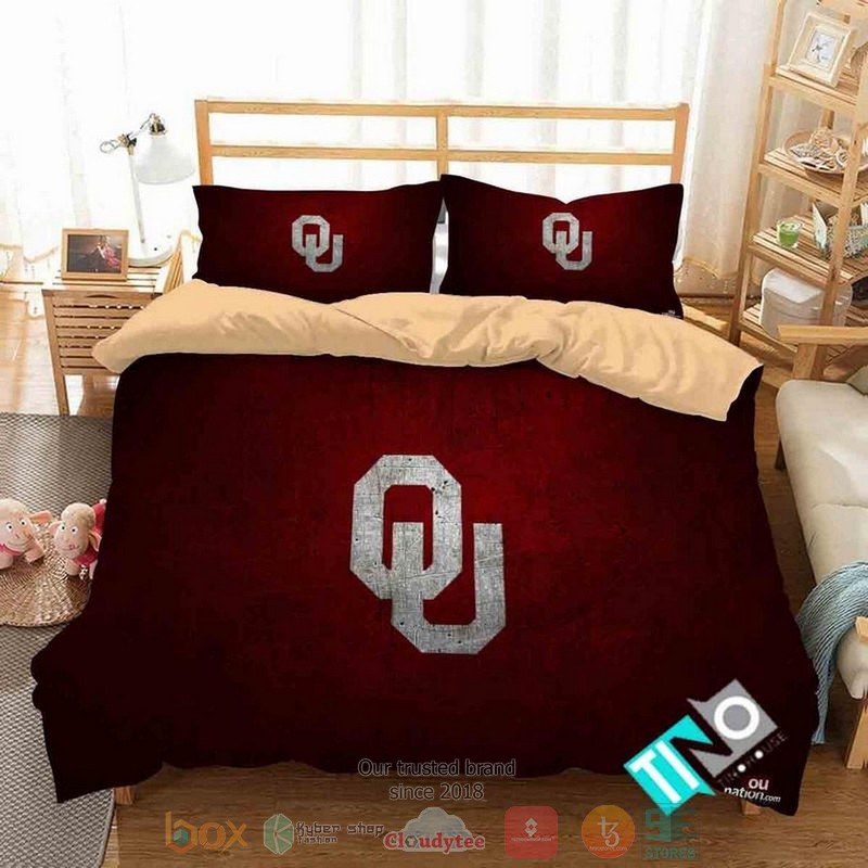 Oklahoma_Sooners_NCAA_logo_red_Bedding_Set