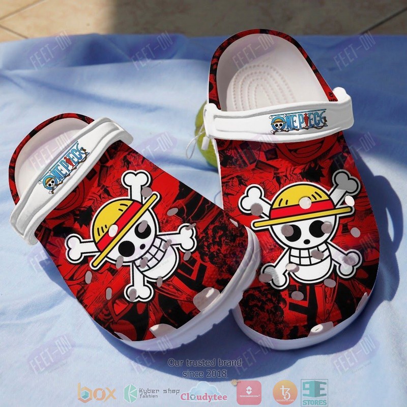 One_Piece_Monkey_D_Luffy_Icons_Red_Anime_Crocband_Crocs_Clog_Shoes
