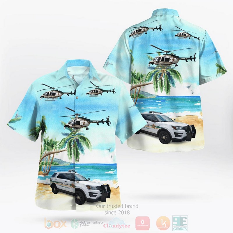 Orange_County_Florida_Orange_County_office_Ford_Police_Interceptor_Utility_And_Bell_407_Helicopter_Hawaiian_Shirt