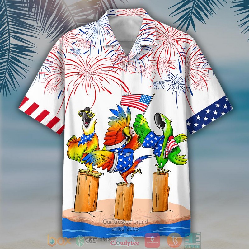 Parrot_Independence_Day_Is_Coming_Hawaiian_Shirt_Shorts