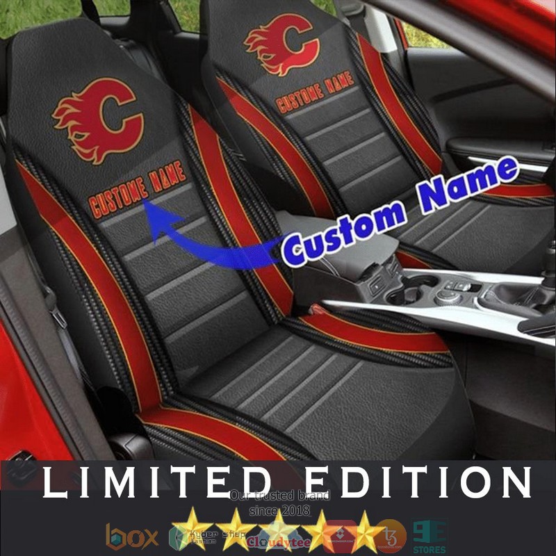 Personalized_Calgary_Flames_NHL_Custom_Car_Seat_Covers