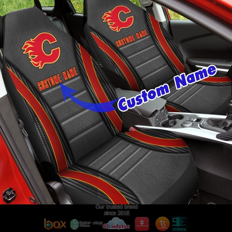 Personalized_Calgary_Flames_NHL_Custom_Car_Seat_Covers_1