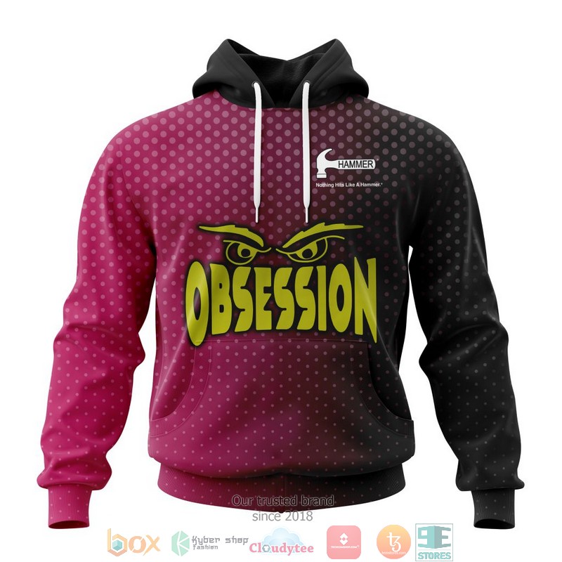 Personalized_Hammer_Obsession_Tour_Bowling_custom_black_pink_3D_Shirt_Hoodie