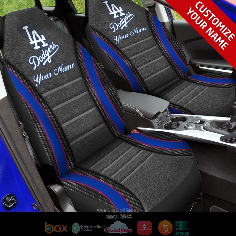 Personalized_Los_Angeles_Dodgers_Blue_Grey_Car_Seat_Covers