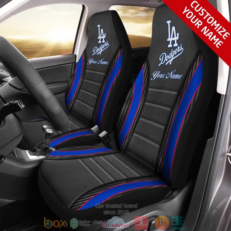 Personalized_Los_Angeles_Dodgers_Blue_Grey_Car_Seat_Covers_1