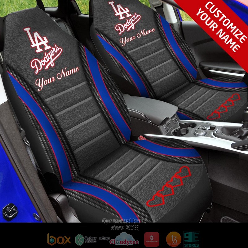 Personalized_Los_Angeles_Dodgers_Red_Car_Seat_Covers