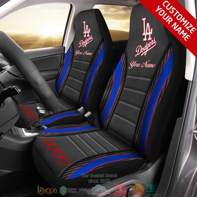 Personalized_Los_Angeles_Dodgers_Red_Car_Seat_Covers_1