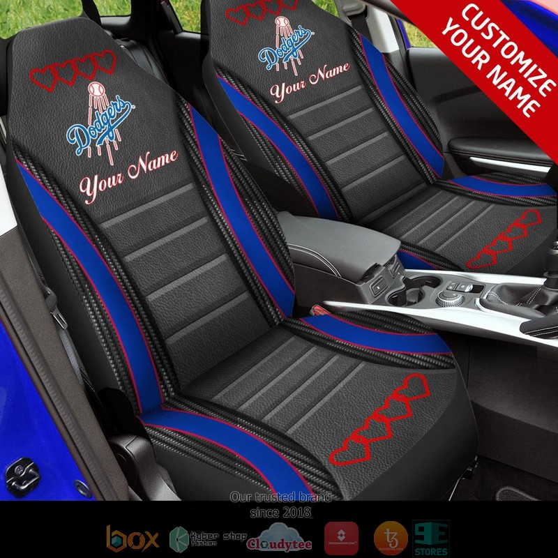 Personalized_Los_Angeles_Dodgers_Red_Heart_Car_Seat_Covers