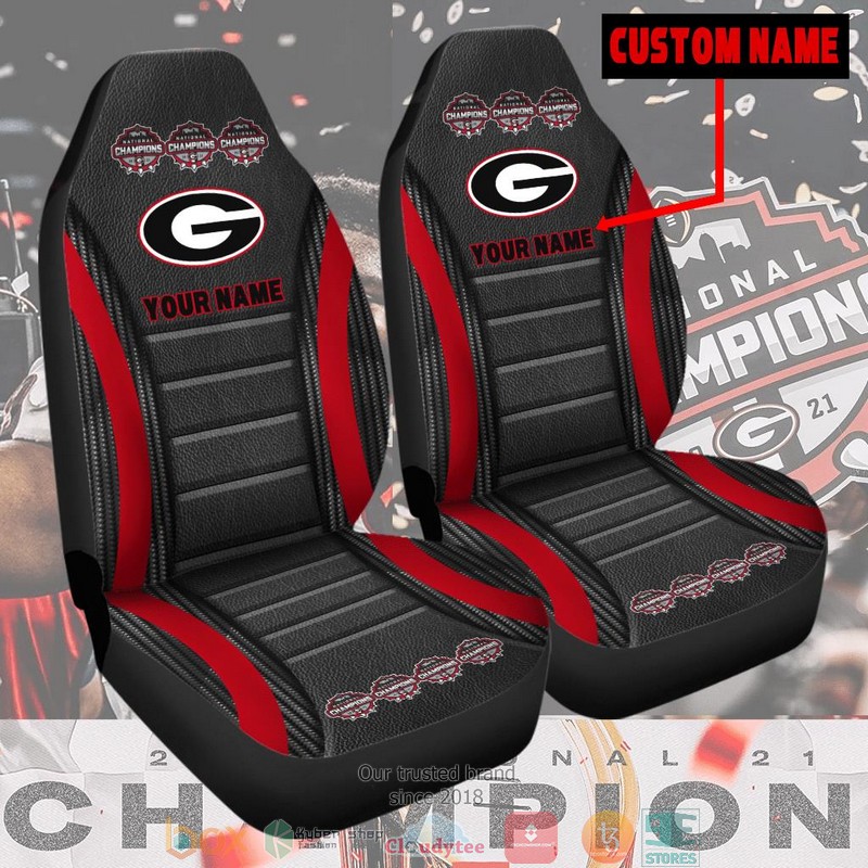 Personalized_NCAA_Georgia_Bulldogs_Champion_Black_Car_Seat_Covers_1