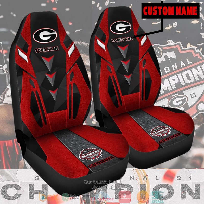 Personalized_NCAA_Georgia_Bulldogs_Champion_Red_Car_Seat_Covers_1