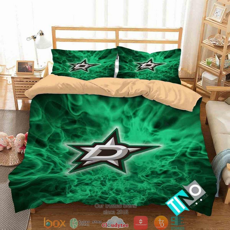Personalized_NHL_Dallas_Stars_2_Logo_Duvet_Cover_Bedroom_Set