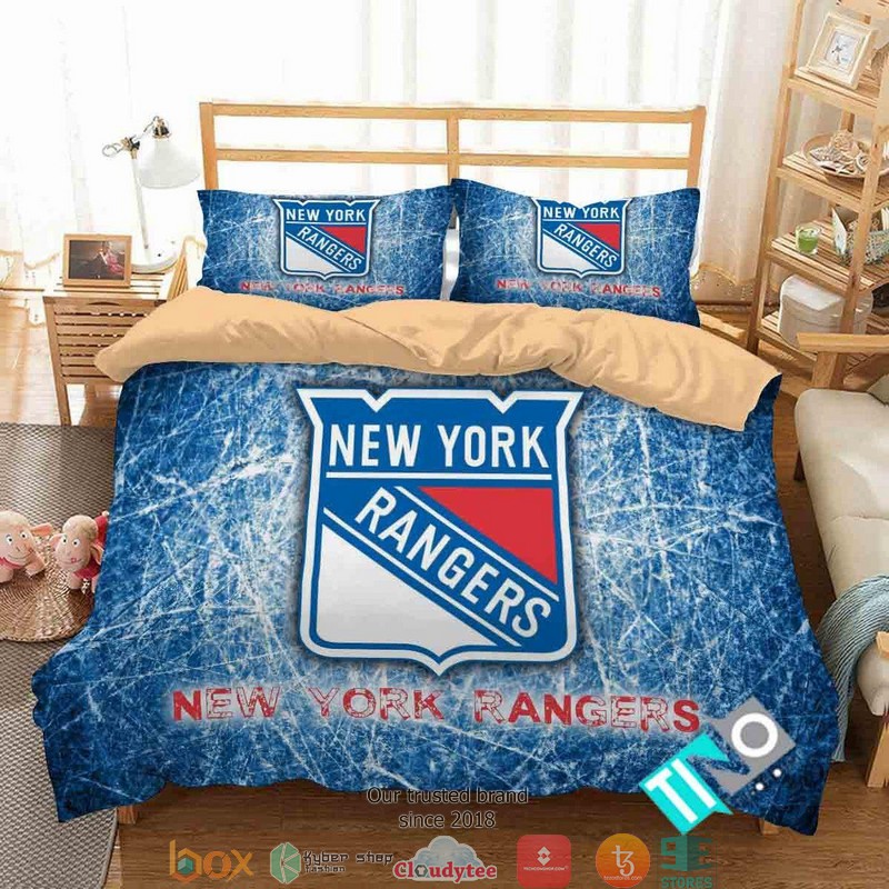 Personalized_NHL_New_York_Rangers_2_Logo_Duvet_Cover_Bedroom_Set