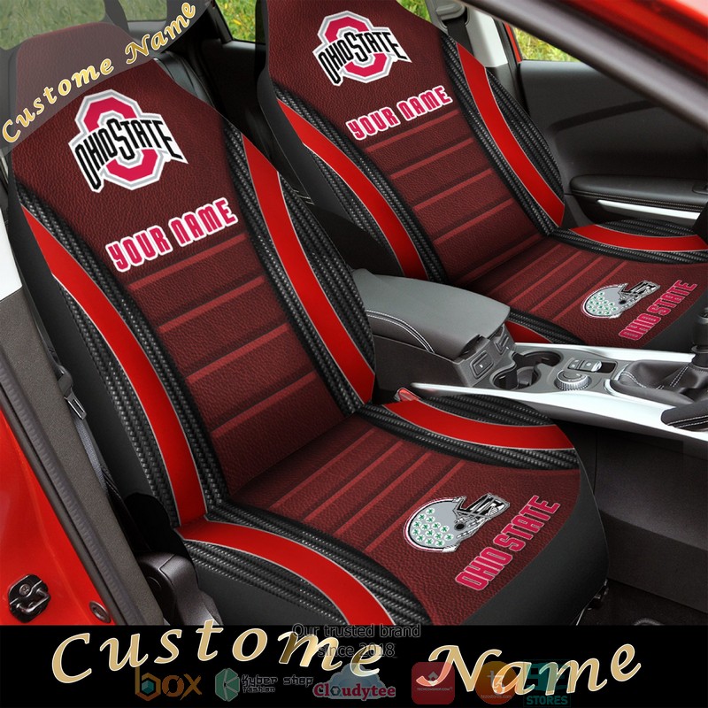 Personalized_Ohio_State_Buckeyes_NCAA_football_custom_red_Car_Seat_Covers