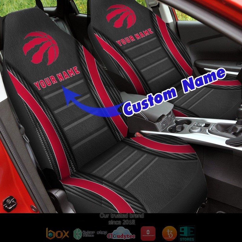 Personalized_Toronto_Raptors_red_black_Car_Seat_Covers_1