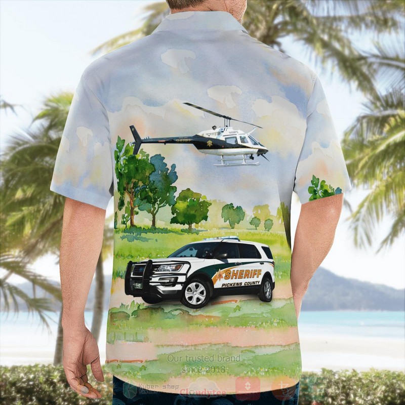 Pickens_Pickens_County_South_Carolina_Pickens_County_Sheriff_Office_2016_Ford_Utility_And_Bell_OH-58C_Helicopter_Hawaiian_Shirt_1