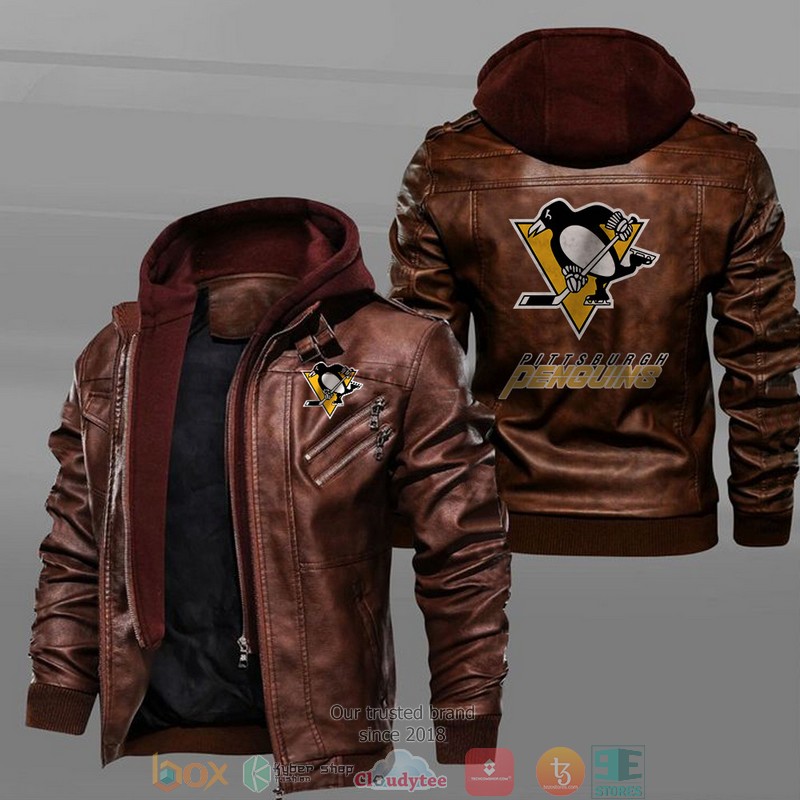 Pittsburgh_Penguins_Black_Brown_Leather_Jacket_1